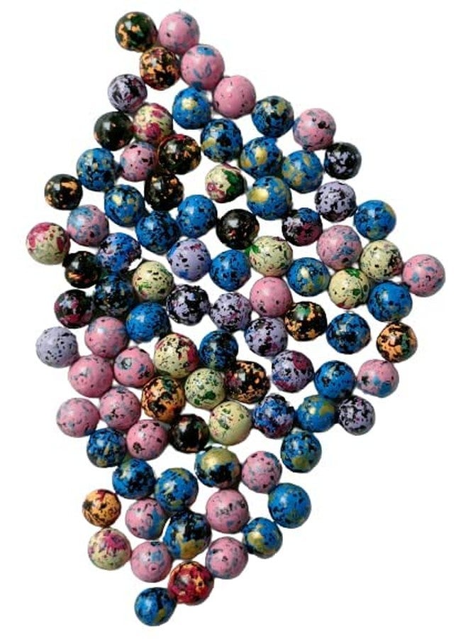 Parakh Decorative Multicolour Round Printed Balls Marble Pebbles for Vase Fillers, Glass Gems Stone, Aquarium Fish Tank, Party Decoration 400gm - Image 4
